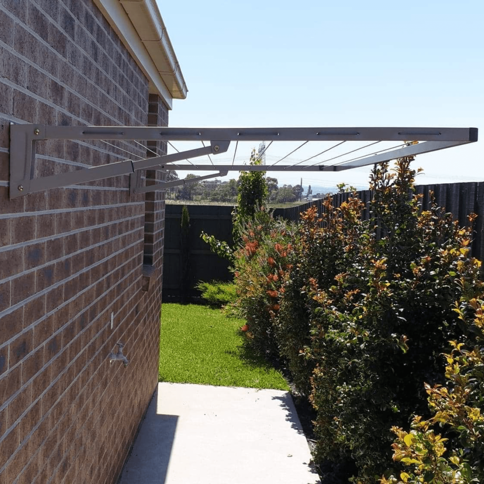 wall mounted clothesline installation in Caulfield, Melbourne.