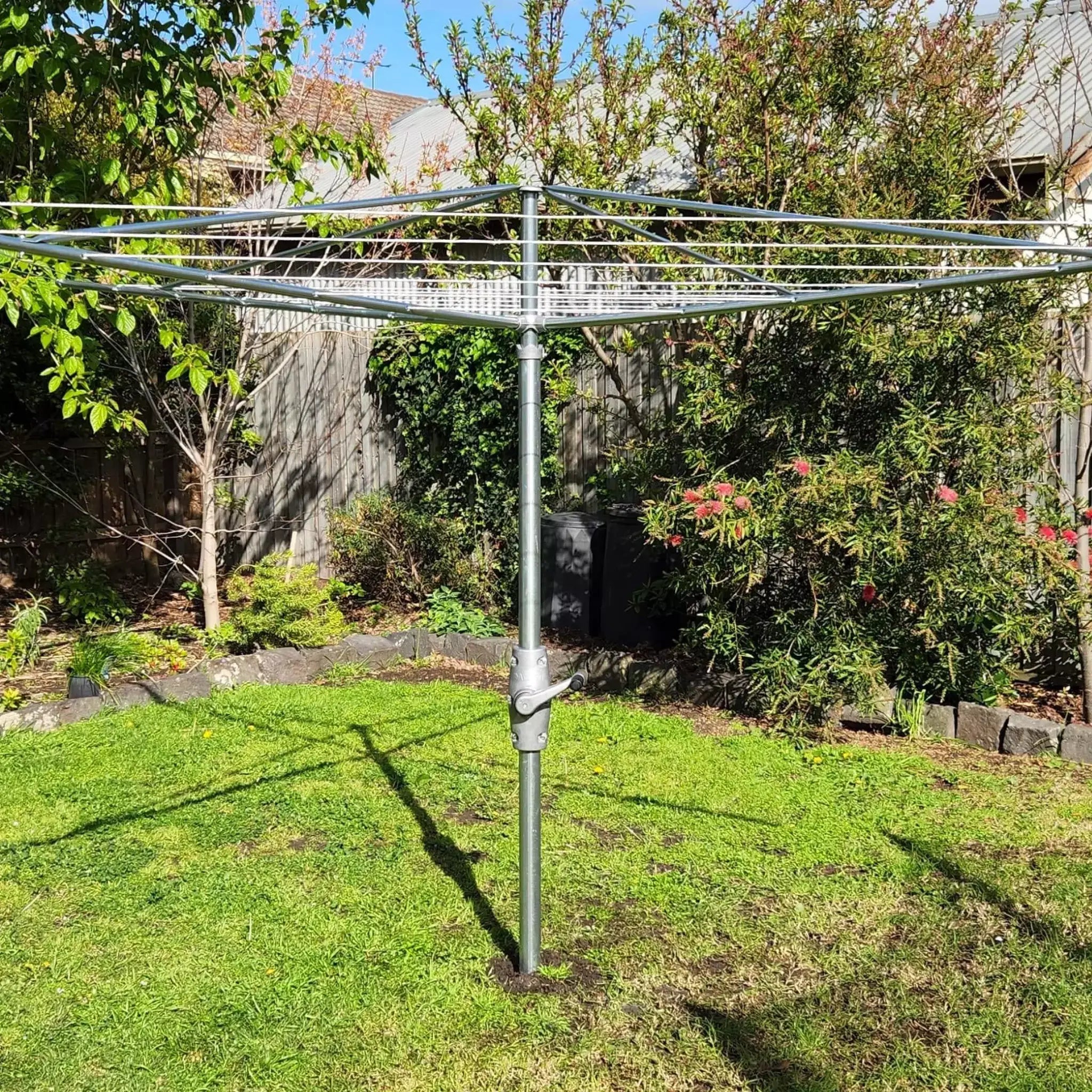 New clothesline rewire of an old austral fixed rotary in Melbourne.