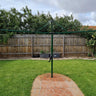 Clothesline removal of folding rotary from cement in customer backyard in Melbourne.